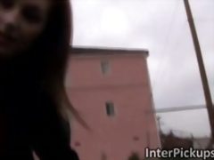 Sweet redhead babe Cameron Love gets picked up on the street and fucked by a horny black man