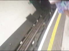 Business woman in shiny opaque black tights