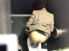 Hot Ebony Teen Spied on WC - PT