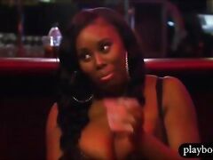 Black couple invites a stripper for a hot threesome bang