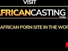 Ebony Amateur Teen Fucks and takes Facial In Casting