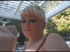 Short Haired Blonde Tries BBC