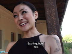 Public Agent Japanese beauty Rae Lil Black fucks for cash