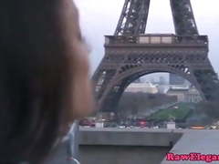 French reality beauty fucked by black tourist